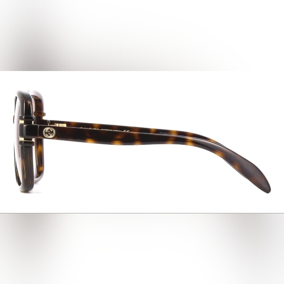 NEW GUCCI OVERSIZED SQUARE WOMEN'S SUNGLASSES GG1066S 002 GUCCI HAVANA EYEWEAR - Picture 7 of 9
